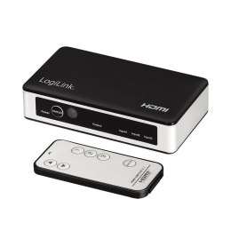 LogiLink Switch 3x1 HDMI, 4K 30Hz, z pilotem