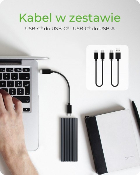 IcyBox IB-1824ML-C31 Obudowa M.2 NVMe z oświetleniem RGB