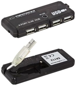 Hub USB Esperanza EA112 4xUSB 2.0 czarny