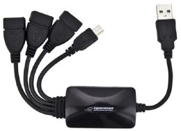 Hub USB Esperanza EA114 3xUSB 2.0 czarny
