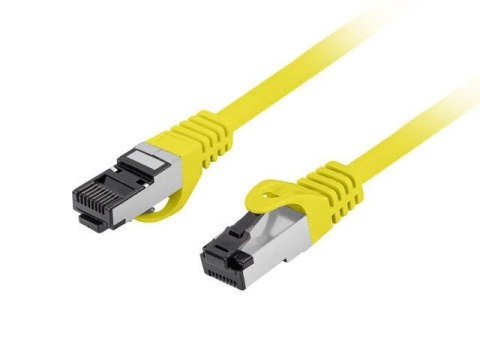 Patchcord Lanberg S/FTP kat.8.1 0,25m LSZH CU fluke passed żółty