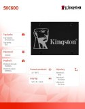 Kingston Dyski SSD KC600 SERIES 1024GB SATA3 2.5' 550/500 MB/s