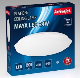 Nowoczesny plafon sufitowy LED Activejet MAYA 24W