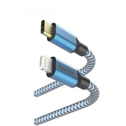 Hama Kabel ładujący 1,5 m USB-C lightning Niebieski