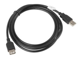 Lanberg Przedłużacz kabla USB 2.0 AM-AF czarny 1.8M