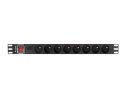 Lanberg Listwa zasilająca rack PDU 19 cali 1U 16A 8X 230V PL 2 czarna