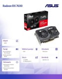 Asus Karta graficzna Radeon RX 7600 V2 Dual OC 8GB GDDR6 128bit 3DP/HDMI