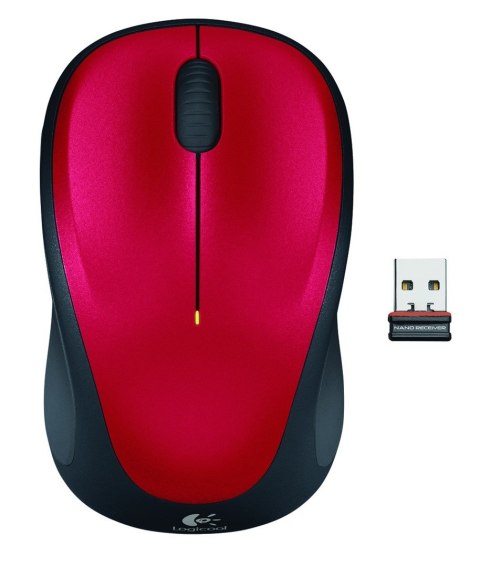 Mysz Logitech M235 910-002496 (optyczna; 1000 DPI; kolor czerwony)