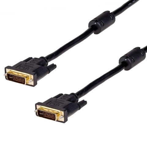 Kabel DVI Akyga AK-AV-02 DVI-I (24+5) Gold 1,8m czarny