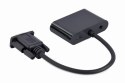 Gembird Konwerter sygnału VGA do HDMI + VGA czarny, 15 cm