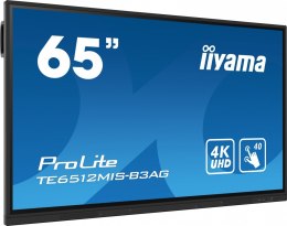 IIYAMA Monitor 65 cali ProLite TE6512MIS-B3AG 40pkt,IPS,4K,24/7, 7H,WiFi,VGA,HDMI,USB-c,Bluetooth,metal,8ms,Vesa,2x16W
