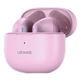 USAMS Słuchawki Bluetooth TWS 5.2 NX10 Series Dual Microfon różowe