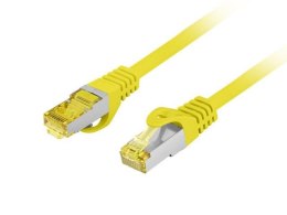 Patchcord Lanberg FTP kat.6A 1.5m LSZH CU fluke passed żółty