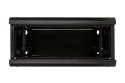 Extralink Szafka wisząca rack 4U 600x450 czarna szklane drzwi