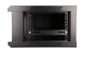 Extralink Szafka wisząca rack 4U 600x450 czarna szklane drzwi