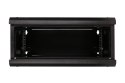 Extralink Szafka wisząca rack 4U 600x450 czarna szklane drzwi