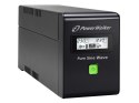 PowerWalker Zasilacz awaryjny line-interactive 600VA 2X PL 230V, pure sine wave, RJ11/45 IN/OUT, USB, LCD