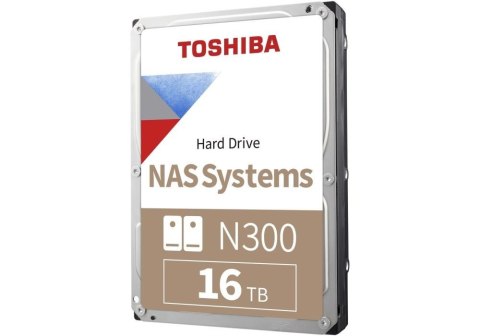 Dysk Toshiba N300 HDWG31GUZSVA 16TB 3,5" 7200 512MB SATA III BULK