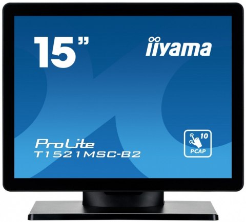 IIYAMA Monitor 15 cali T1521MSC-B2 POJEMN.10PKT.TN,7H,IP65(front),VGA,HDMI,2x2W,4:3,VESA