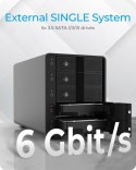 IcyBox Obudowa na 5 x HDD 3,5 cala SATA, B-3805-C31 , Single