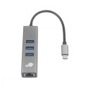 TB Adapter USB C - RJ45 + 3xUSB A - 1000 Mb/s