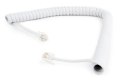 Kabel telefoniczny RJ10 4P4C spiralny 2m (biały) Gembird