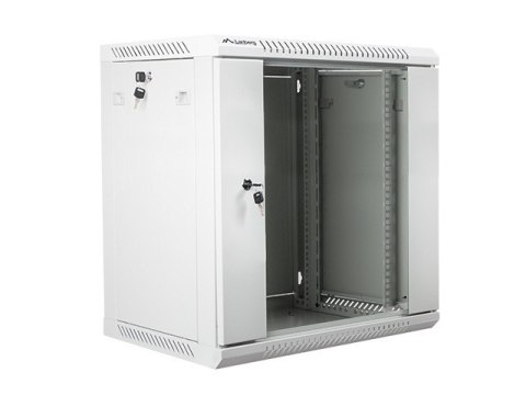 Lanberg Szafa instalacyjna wisząca 19 cali 12U 600X450mm szara (drzwi szklane)