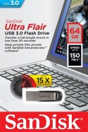 SanDisk Pendrive ULTRA FLAIR USB 3.0 64GB (do 150MB/s)