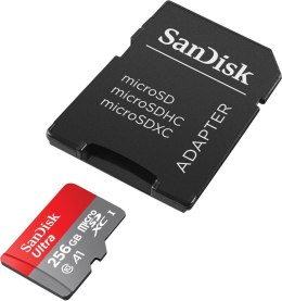 SanDisk Ultra microSDXC 256GB 150MB/s A1 + Adapter SD