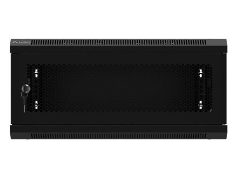 Lanberg Szafa wisząca 19 cali 4U 600x450 drzwi perforowane (flat pack) czarna