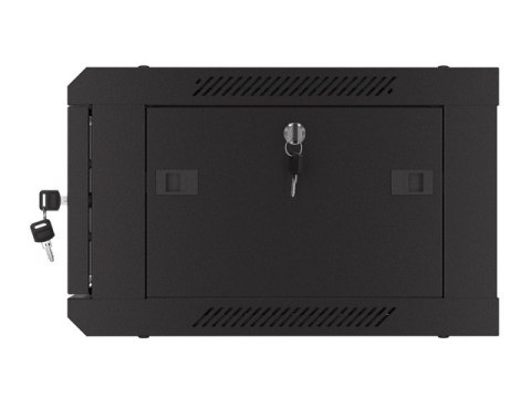 Lanberg Szafa wisząca 19 cali 4U 600x450 drzwi perforowane (flat pack) czarna