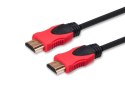 Savio Kabel HDMI (M) v2.0, 3m, miedź, czarny, złote końcówki, ethernet/3D, CL-96