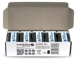 EverActive Bateria alkaliczna R9/6LR61 9V PRO ALKALINE, Opakowanie 10 szt.