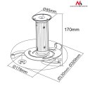 Uchwyt sufitowy do projektora Maclean MC-515 (80 mm - 170 mm; 10 kg; kolor srebrny, kolor szary)