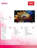 TCL Telewizor LED 50 cali 50C655