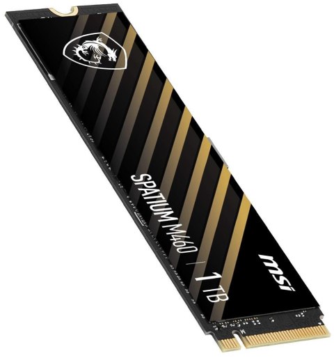 Dysk SSD MSI SPATIUM M460 1TB PCIe Gen4x4 NVMe M.2 2280 (5000/4500 MB/s) 3D NAND