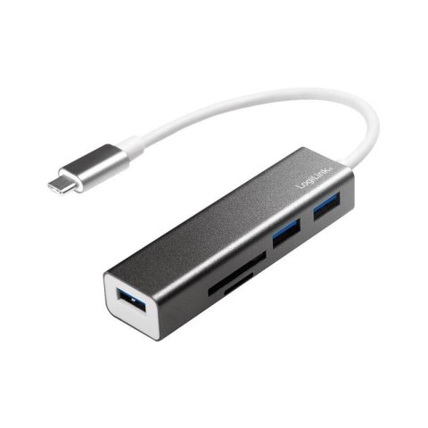 Hub USB-C 3.0 LogiLink UA0305 3 porty USB, z czytnikiem kart