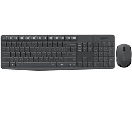 Zestaw bezprzewodowy klawiatura + mysz Logitech MK235 szary