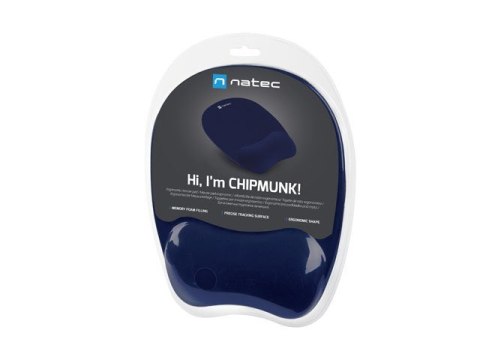 NATEC PODKŁADKA POD MYSZKĘ CHIPMUNK GRANATOWA 230X200MM MEMORY FOAM