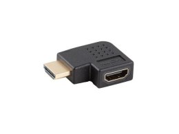 Adapter Lanberg HDMI(M) -> HDMI(F) 4K kątowy lewo czarny