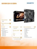 Gigabyte Płyta główna H610M S2H V3 DDR4 s1700 2DDR4 DP/HDMI M.2 mATX