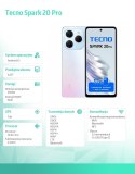 TECNO Smartfon Spark 20 PRO KJ6 256+8 Frosty Ivory