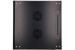 Extralink Szafka wisząca rack 4U 600x600 czarna szklane drzwi