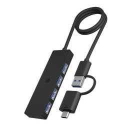IcyBox Hub IB-HUB1424-C3 4-Port USB Typ-A, złącze Typ-C/A