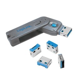 LogiLink Blokada portów USB 4szt. z kluczem