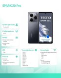 TECNO Smartfon SPARK 20 PRO KJ6 256+12 Moonlit Black