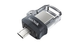 Pendrive SanDisk Ultra Dual Drive M3.0 SDDD3-032G-G46 (32GB; microUSB, USB 3.0; kolor szary)