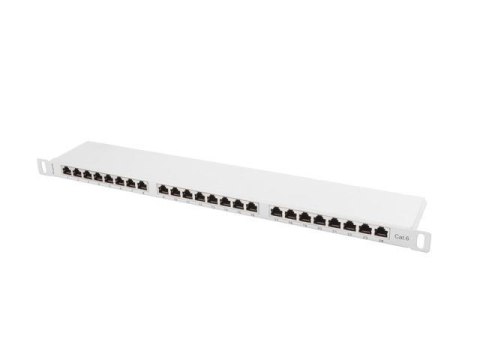 Patch panel Lanberg PPS6-0024-S 24 port 0.5U kat.6 ekranowany szary