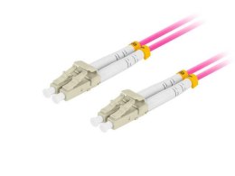 Patchcord światłowodowy Lanberg MM LC/UPC-LC/UPC DUPLEX 3.0MM OM4 50/125 LSZH 20M fioletowy