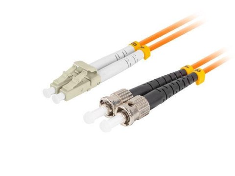 Patchcord światłowodowy Lanberg MM ST/UPC-LC/UPC DUPLEX 3.0MM OM2 50/125 LSZH 15m pomarańczowy